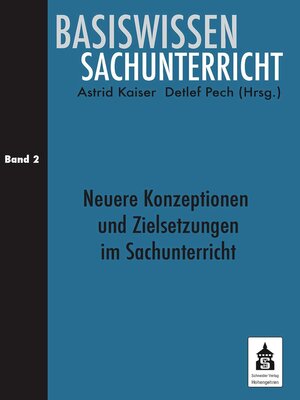 cover image of Neuere Konzeptionen und Zielsetzungen im Sachunterricht